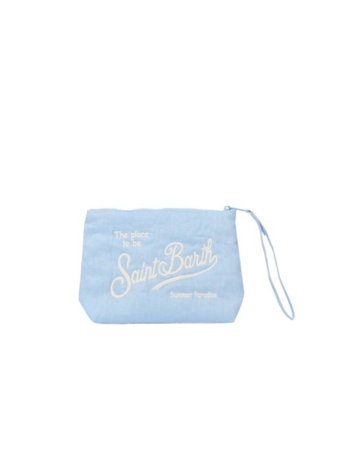 Pochette Aline Soft Line in lino Azzurro Mc2 Saint Barth | ALI005100552L